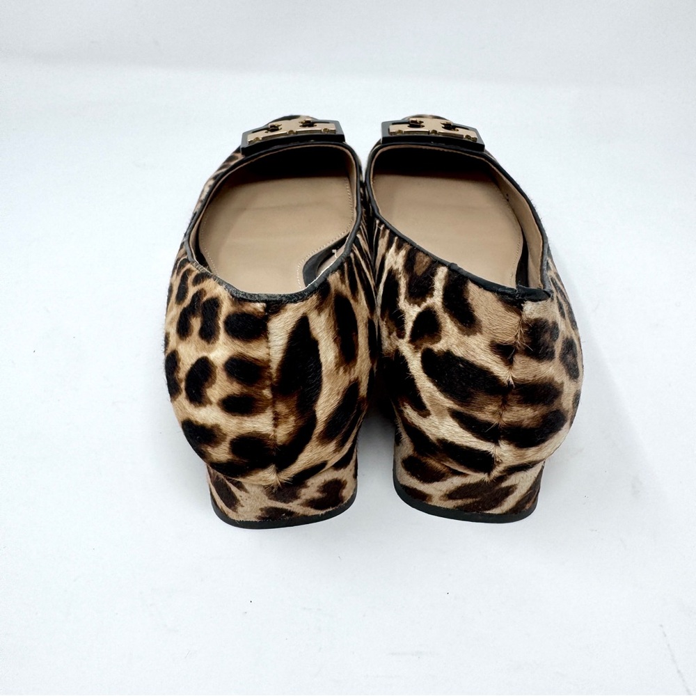 Tory Burch Gigi Calf Leopard Hair Block Heel Pumps - Picture 8 of 14